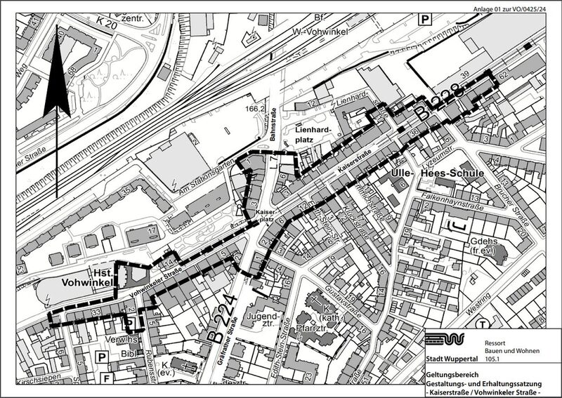 Lageplan mit Gebietsabgrenzung des Satzungsbereichs